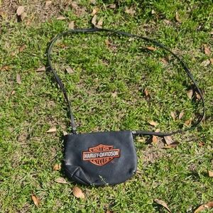 Harley-Davidson Black Leather Belt Bag
